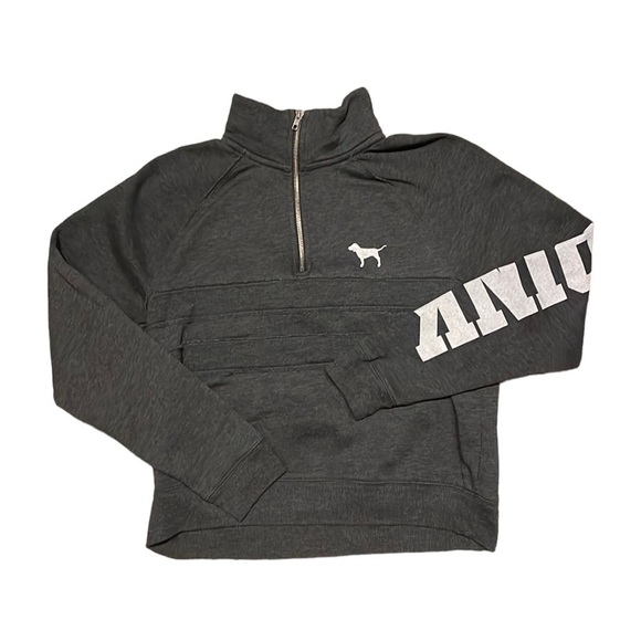 VICTORIA’S Secret Gray‎ Quarter Zip Pullover Size Small - Picture 1 of 9